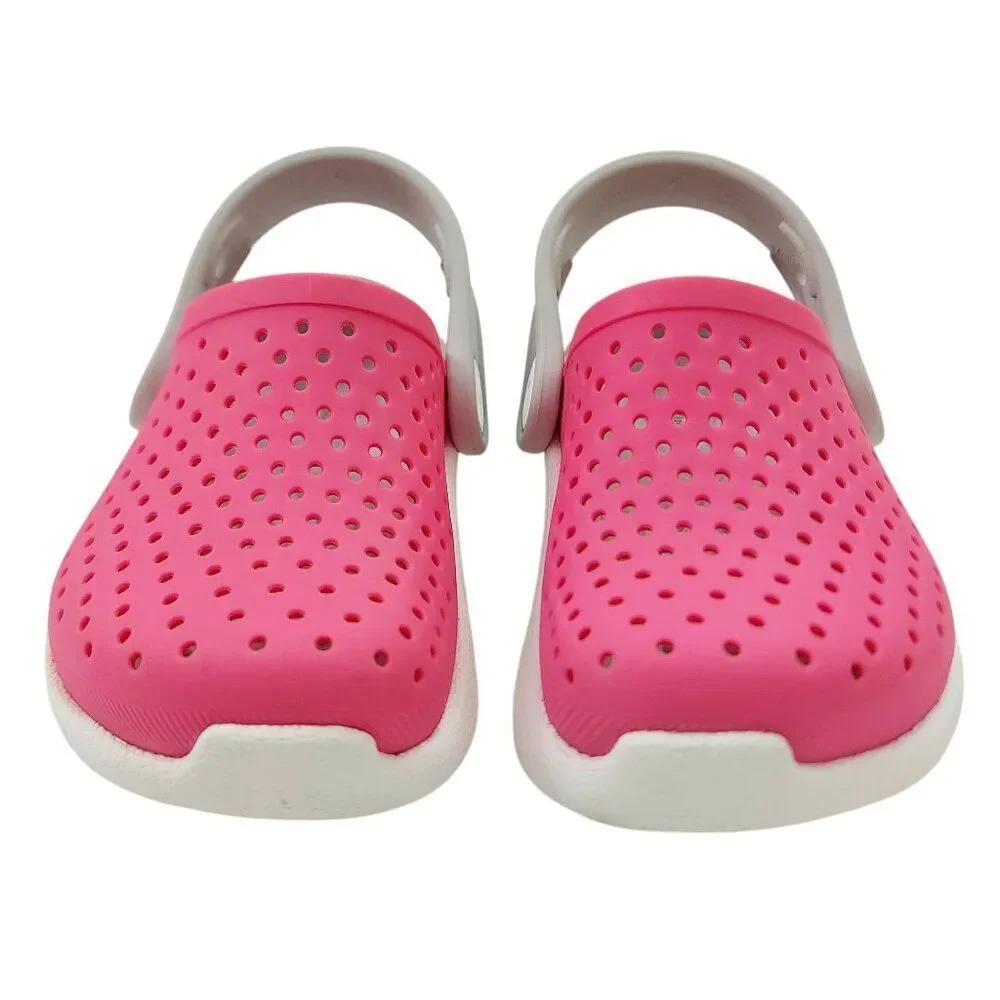 Crocs Literide Clogs Sandals Little Kids 6 Pink White